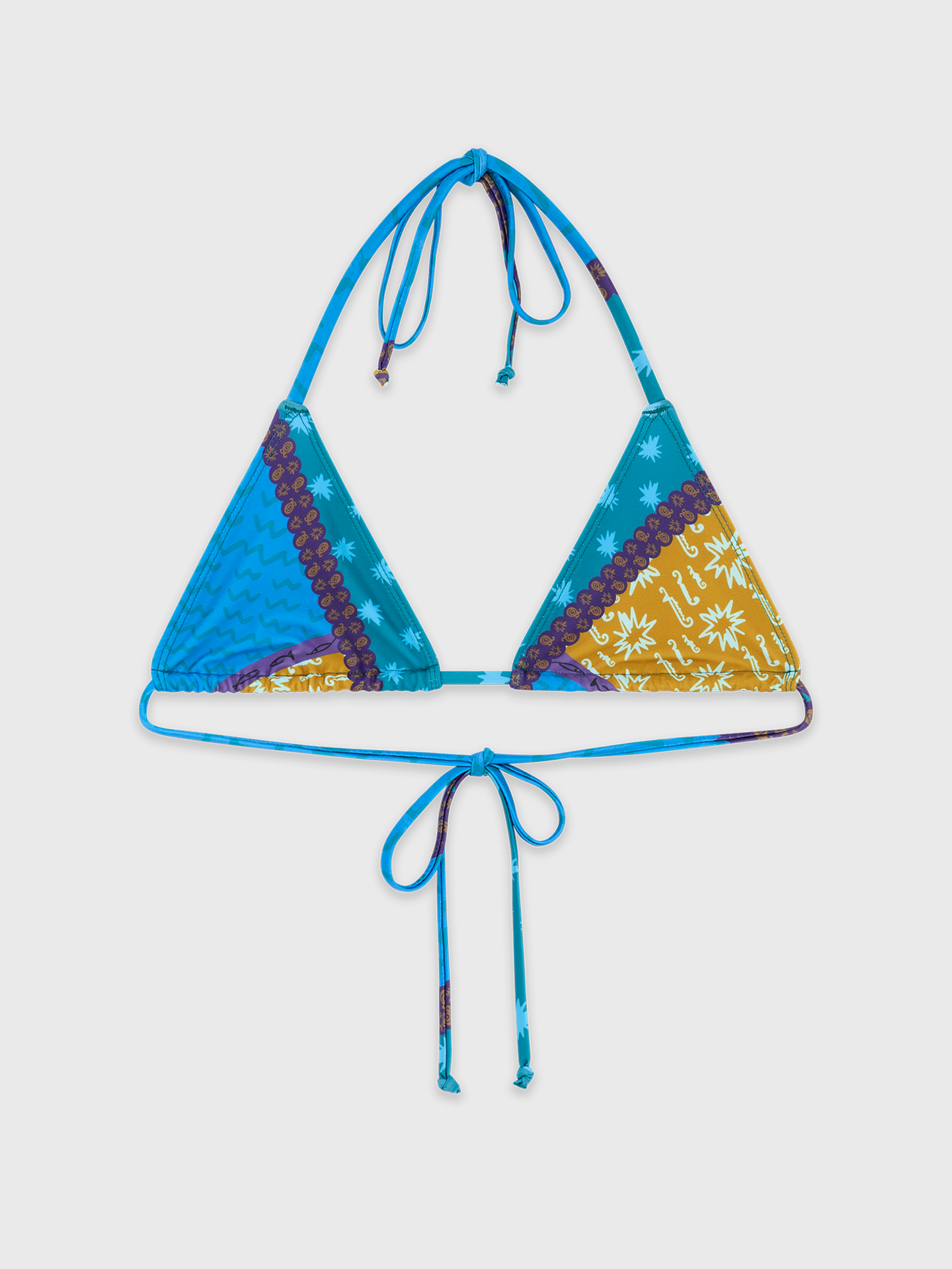 Blue Estrellitas Bikini Top