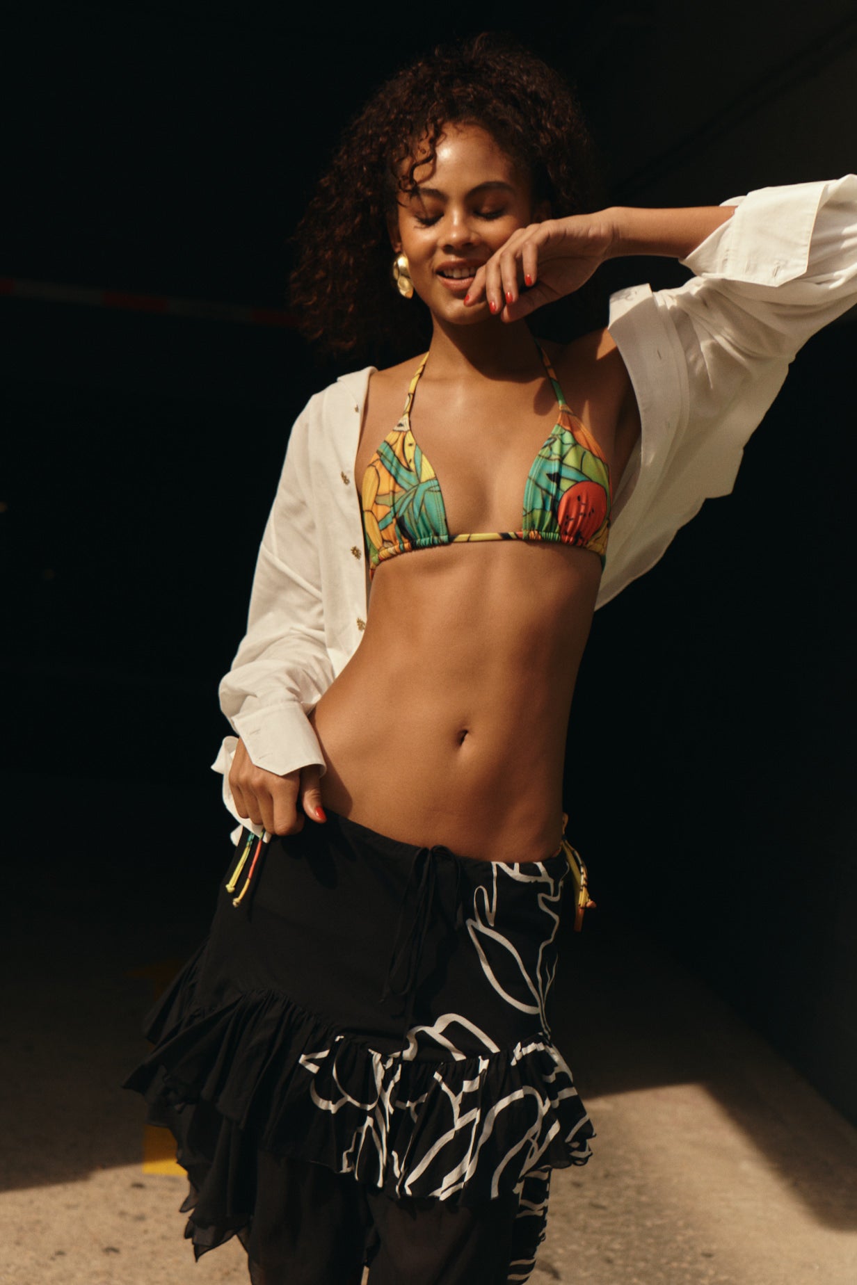 Frutas Triangle Bikini Top
