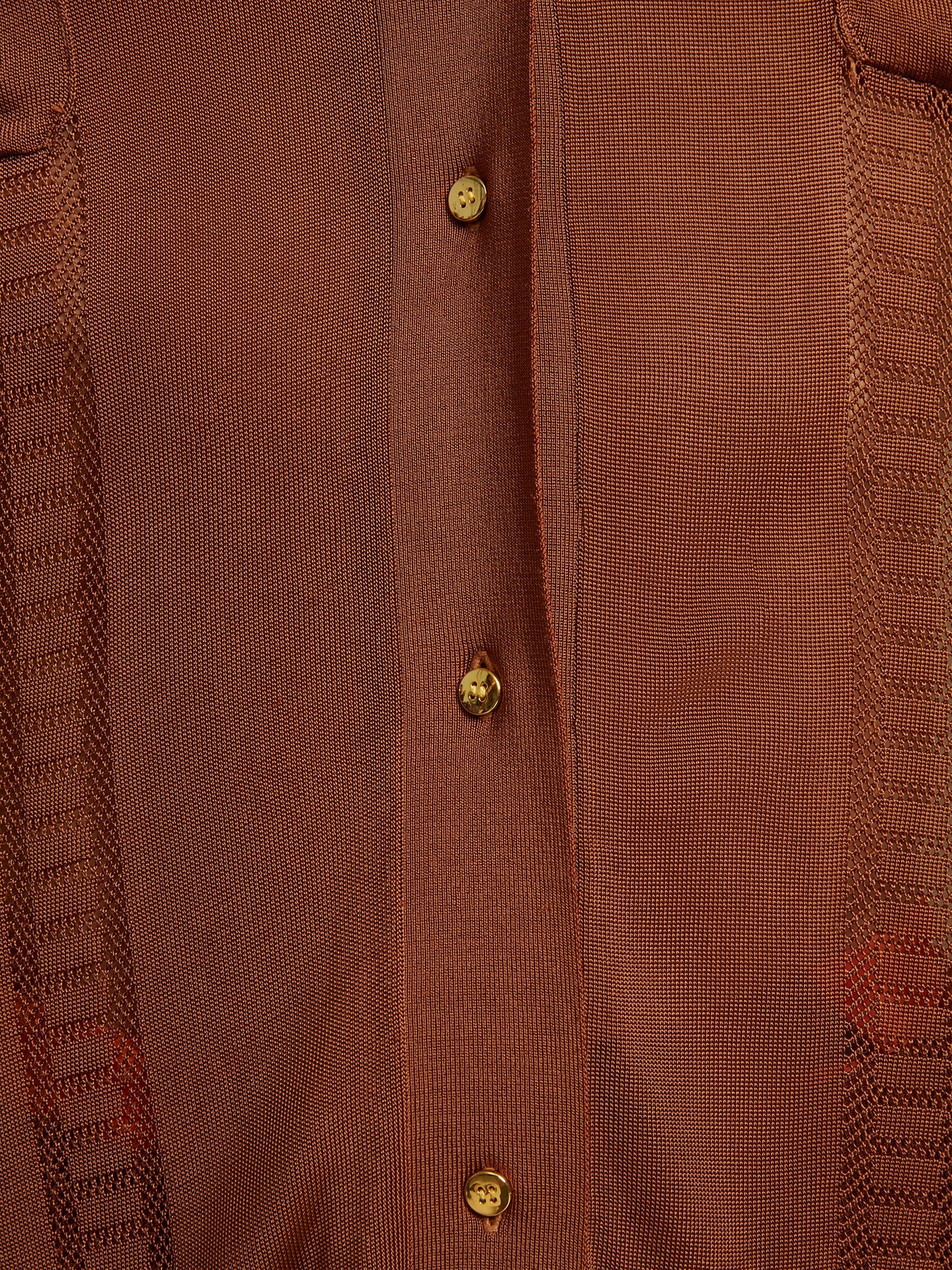 Brown Guayabera Short Sleeve Shirt