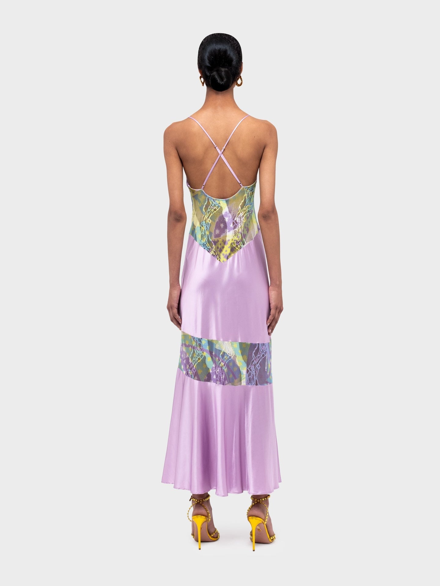 Lila Silk Lace Dress