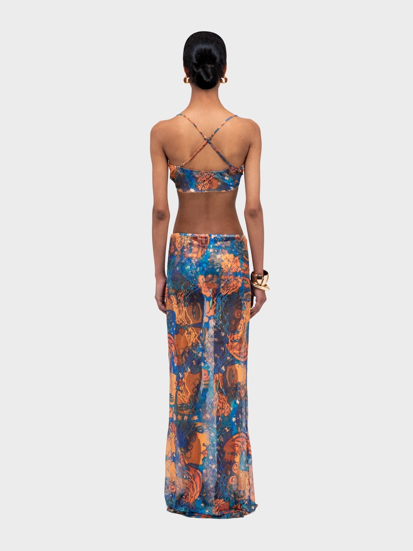 El Beso Mesh Lace Skirt