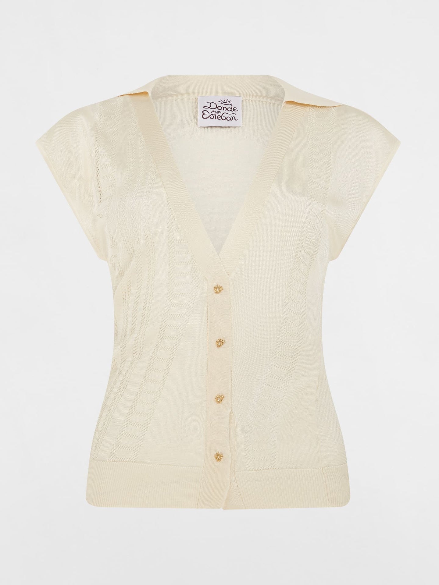 Guayabera Cream Top
