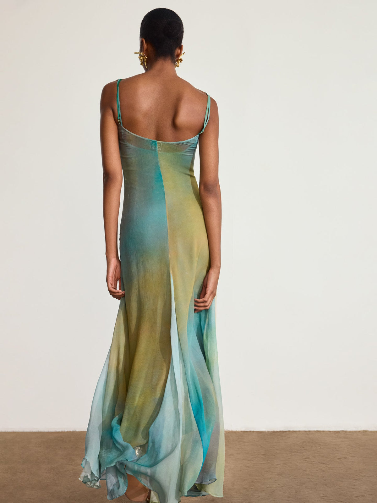 Tormenta Silk Chiffon Long Dress
