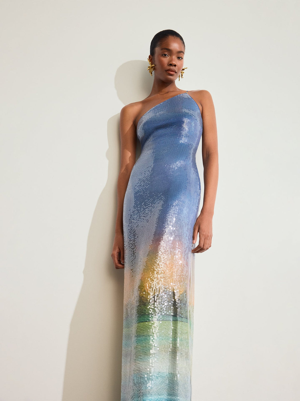 Tormenta Sequined Silk Dress