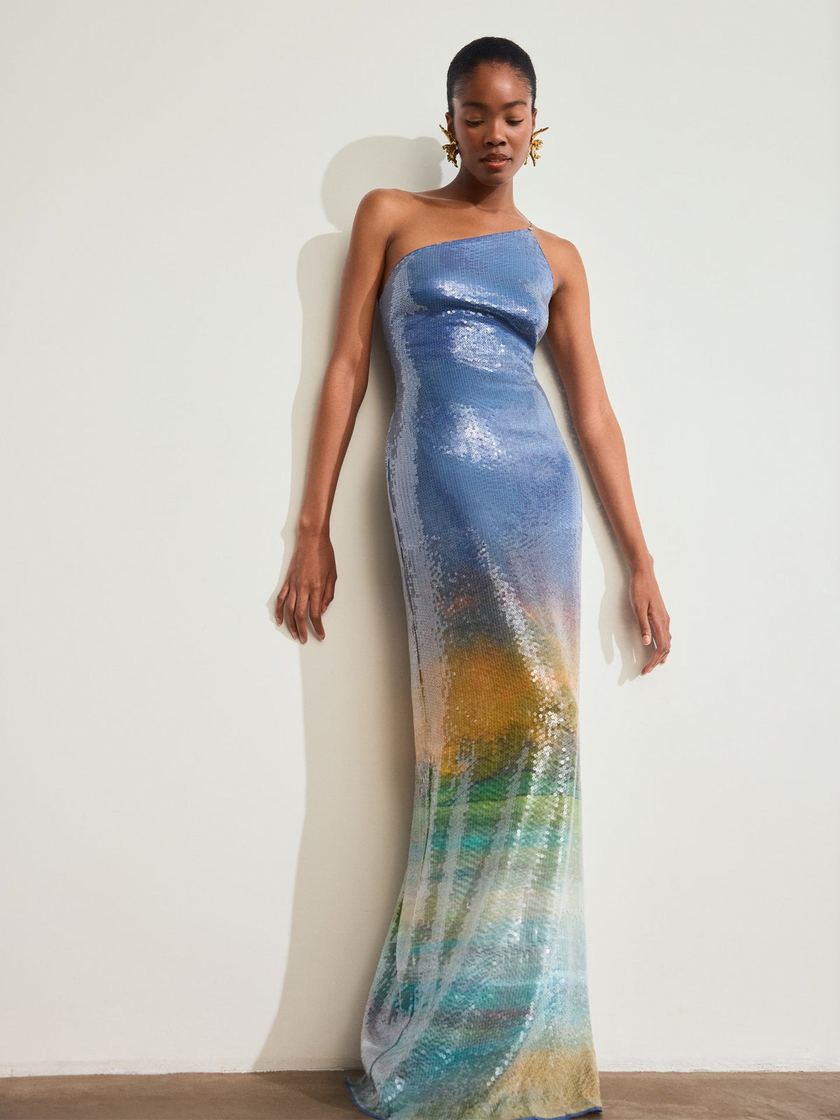 Tormenta Sequined Silk Dress
