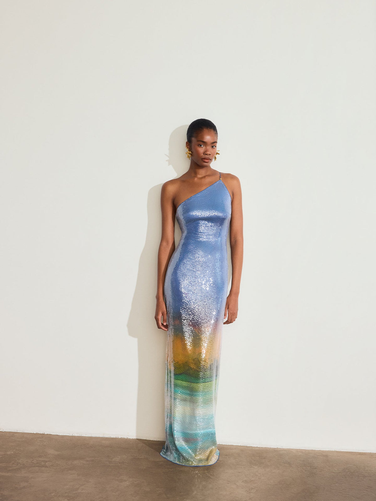 Tormenta Sequined Silk Dress