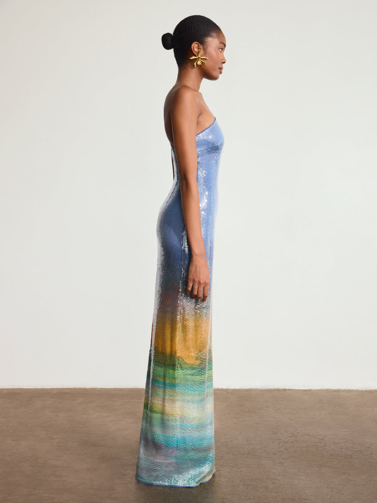Tormenta Sequined Silk Dress