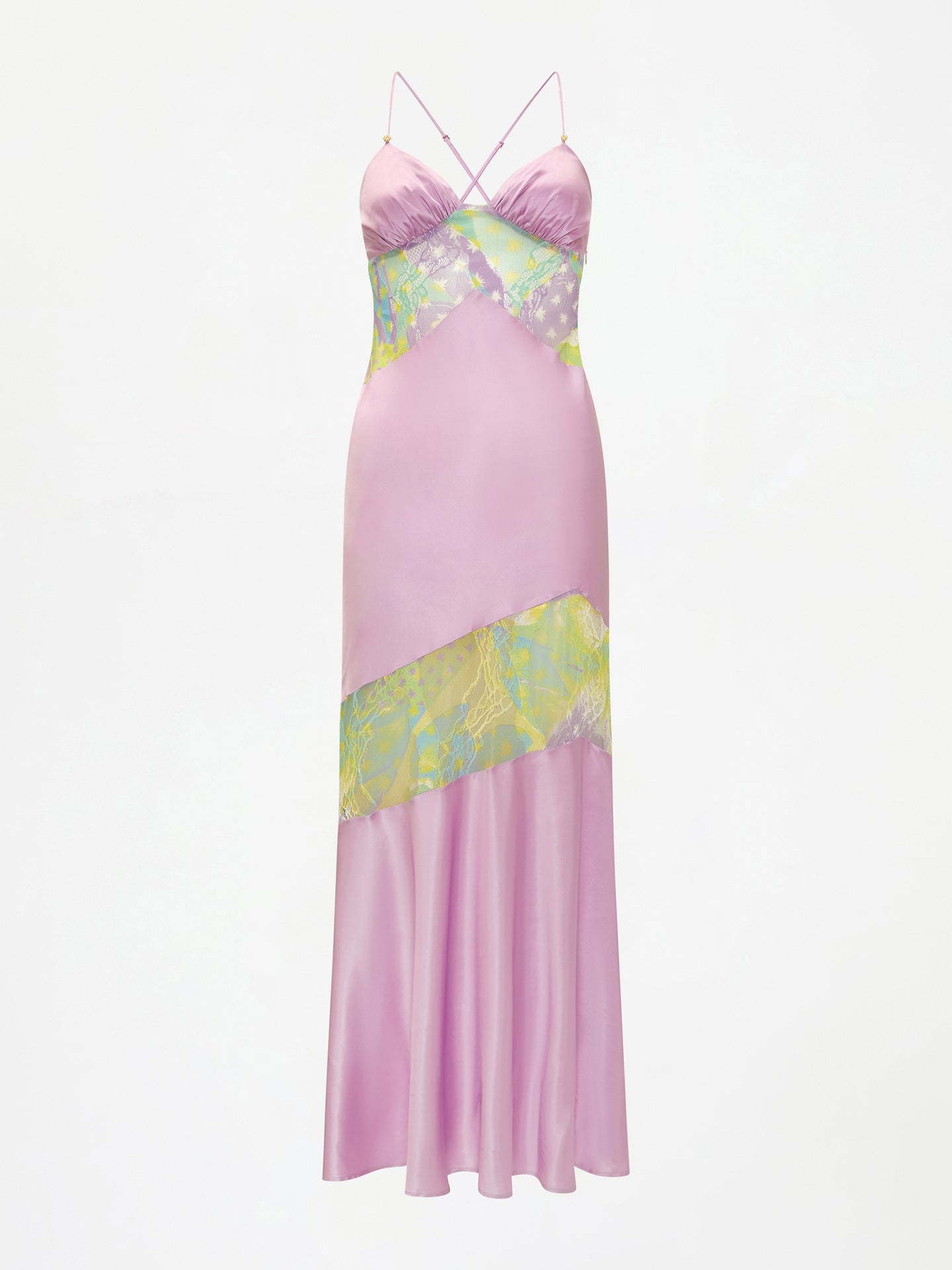 Lila Silk Lace Dress